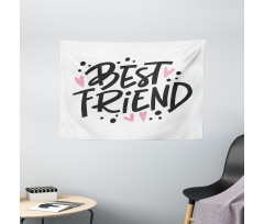 Girly Lettering Wide Tapestry