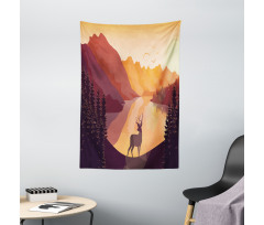 Bird Mountain Reindeer Tapestry