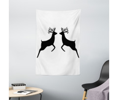 Reindeer Silhouette Tapestry