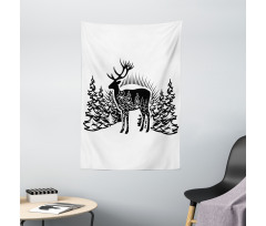 Reindeer Spruce Forest Tapestry