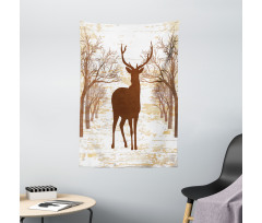 Rustic Silhouette Art Tapestry