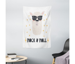 Funny Llama Portrait Tapestry