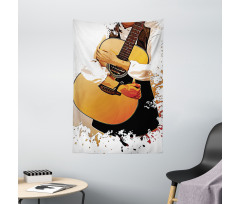 Man Holding a Guitar Tapestry