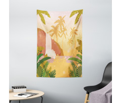 Soft Tropical Paradise Tapestry