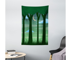 Dreamy Forest at Night Tapestry