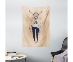 Modern Pastel Deer Animal Tapestry