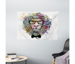 Lion Bow Creative Splashes Wide Tapestry