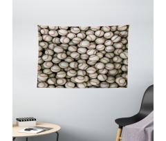 Baseball Sport Emblem Wide Tapestry