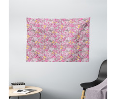 Abstract Garden Blossom Wide Tapestry