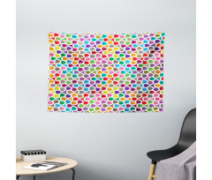 Colorful Curve Pattern Wide Tapestry