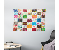 Patchwork Retro Style Wide Tapestry
