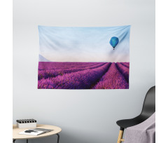 Lavender Field Balloon Wide Tapestry