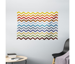 Easter Chevron Zigzag Wide Tapestry