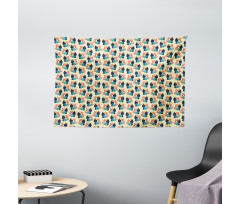 Toucan and Exotic Botany Wide Tapestry