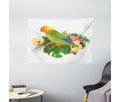 Exotic Agapornis Parrot Wide Tapestry