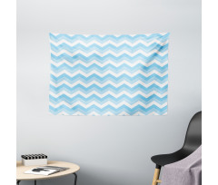 Sealife Aqua Zig Zag Wide Tapestry