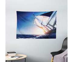 Sail Boat Adventure Sea Wide Tapestry
