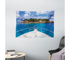 Boat Exotic Journey Tropic Wide Tapestry