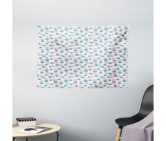 Pastel Rounds Wide Tapestry
