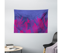 Exotic Jungle Leaf Wide Tapestry