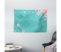 Romantic Petals Wide Tapestry