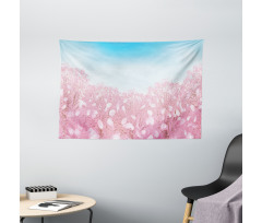 Cherry Blossom View Wide Tapestry