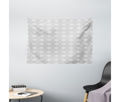 Starry Mandala Muted Tones Wide Tapestry