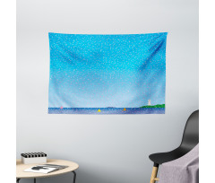 Floral Rain on Sea Wide Tapestry