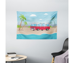 Happy Camper Van Bay Wide Tapestry