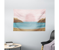 Bay and Pastel Sky Wide Tapestry