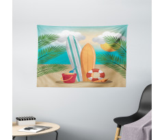 Summer Holiday Fun Wide Tapestry