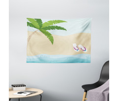 Flip Flops on Coast Wide Tapestry