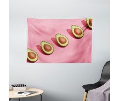 Halved Fresh Avocados Wide Tapestry