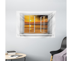 Ocean Sunset View Sky Wide Tapestry