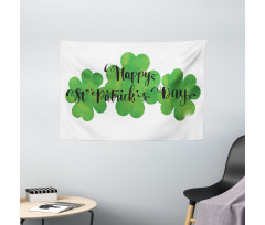Cursive St Patrick's Day Wide Tapestry
