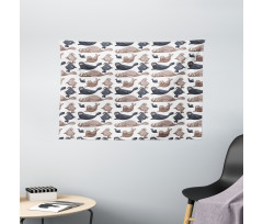 Wild Tropical Sea Lion Wide Tapestry
