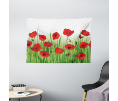 Butterfly Floral Design Wide Tapestry