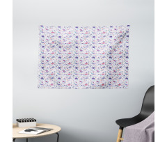 Planets Celestial Items Wide Tapestry