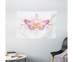 Butterfly Boho Art Wide Tapestry