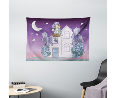 Nursery Dwarf Sits on House Wide Tapestry