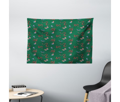 Fly and Reptile Wide Tapestry