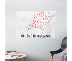 Love Netherlands Wording Wide Tapestry