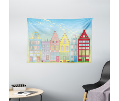 Vibrant Houses in Holland Wide Tapestry