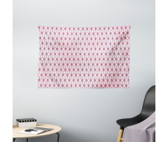 Ikat Inspired Squares Stripes Wide Tapestry