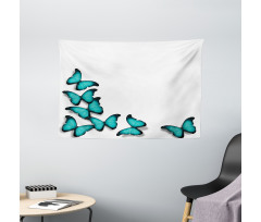 Sunny Butterflies Morphs Wide Tapestry