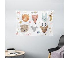 Scandinavian Animals Wide Tapestry