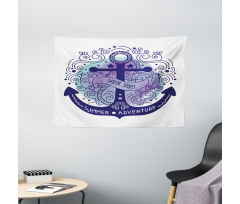 Watercolor Anchor Wide Tapestry