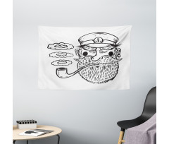 Bearded Captain Wide Tapestry