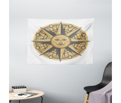 Sun Compass Art Wide Tapestry