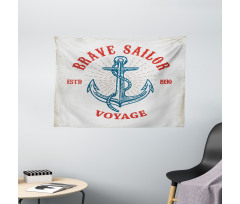 Voyage Anchor Art Wide Tapestry